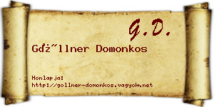 Göllner Domonkos névjegykártya